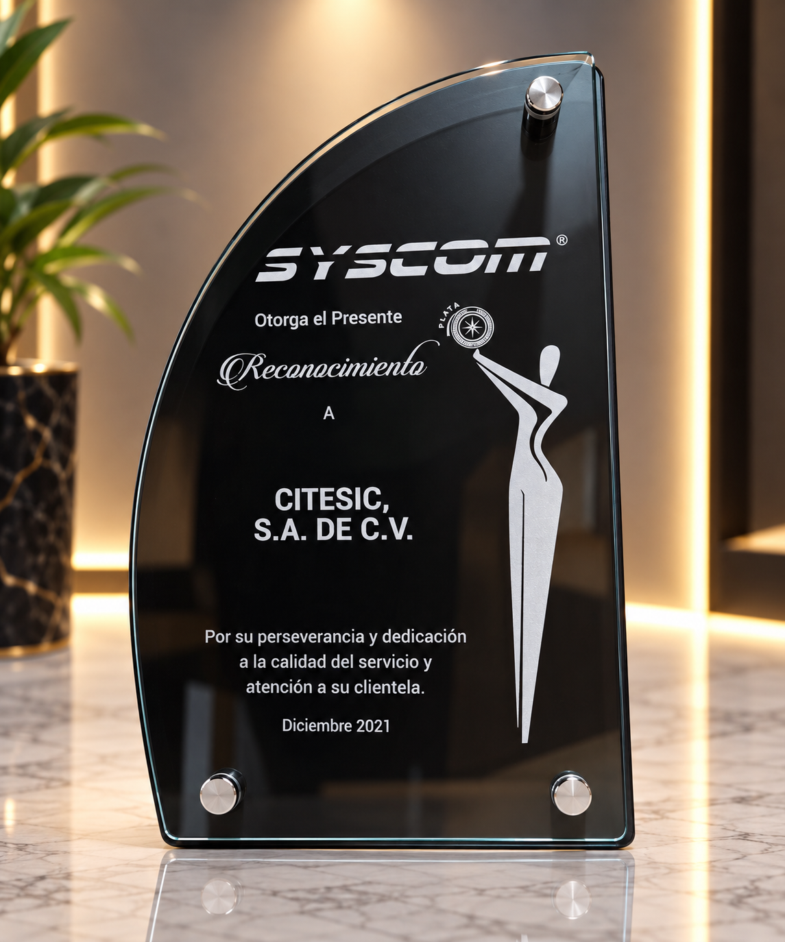 Reconocimiento SYSCOM Plata a CITESIC, 2021